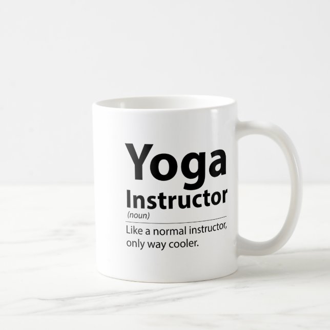 Caneca De Café Cool Yoga Instructor Definition Funny Yoga Lover  (Direita)