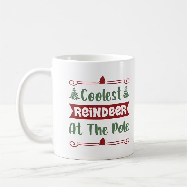Caneca De Café Coolest Reindeer Christmas (Esquerda)
