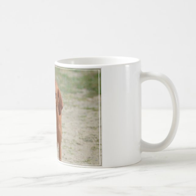 Caneca De Café Coonhound vermelho (Direita)