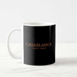 Caneca De Café Coordenadas da Cidade de Marrocos Casablanca