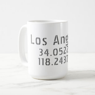 Caneca De Café Coordenadas de Los Angeles