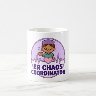 Caneca De Café Coordenador de Caos do PS — Enfermeira Fofa do PS