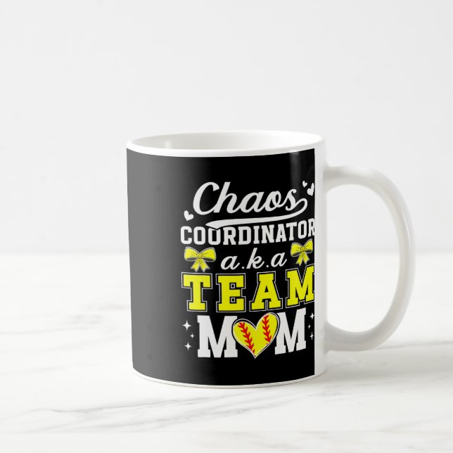 Caneca De Café Coordenador de Caos Equipe Softll Mamãe da Equipe  (Direita)