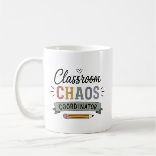 Caneca De Café Coordenador de Caos na Sala de Aula Professor Dive