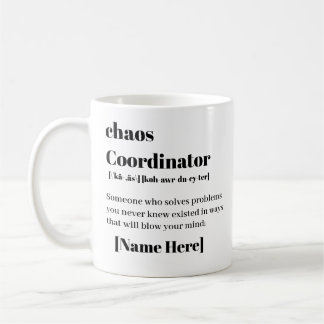 Caneca De Café Coordenador de Caos Personalizado