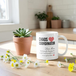 Caneca De Café Coordenador de Caos Presente Personalizado Único