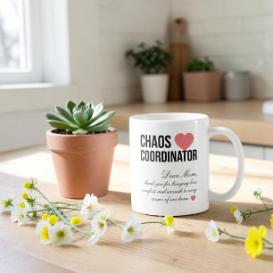 Caneca De Café Coordenador de Caos Presente Personalizado Único