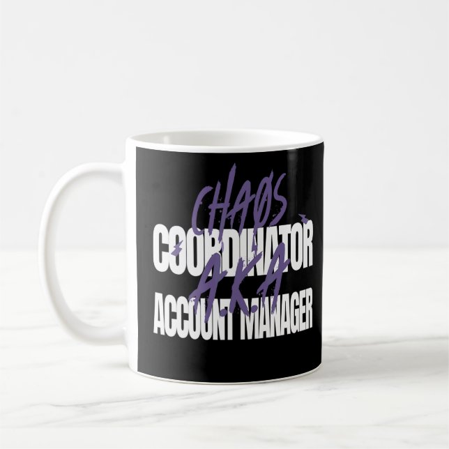 Caneca De Café Coordenador do Caos A Gerente de Contas K A (Esquerda)