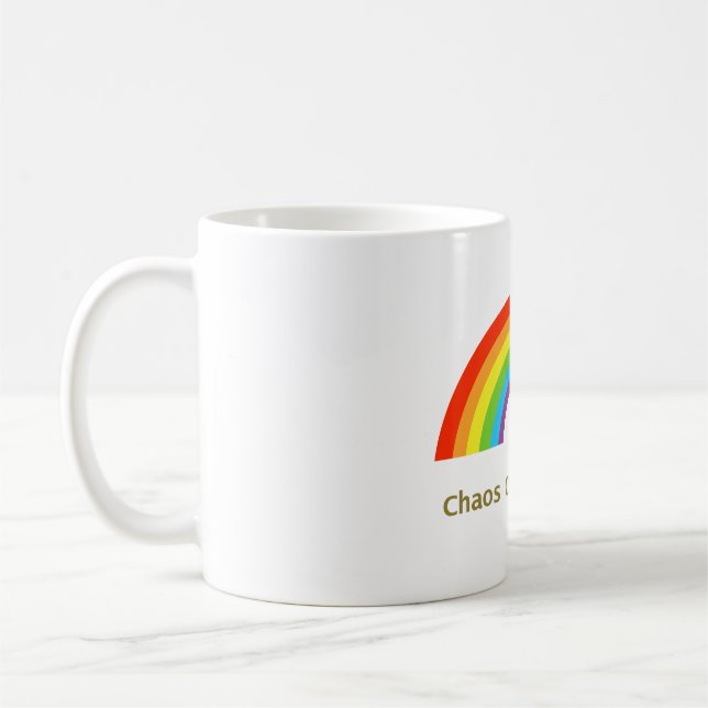 Caneca De Café Coordenador do Caos Arco-íris (Esquerda)