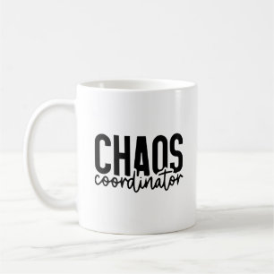 Caneca De Café Coordenador do Caos - Citação Engraçada da Vida Mã