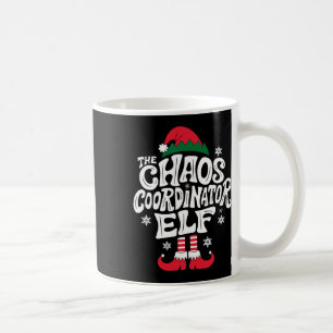 Caneca De Café Coordenador do Caos de Natal Elf Xmas Pajama Gift