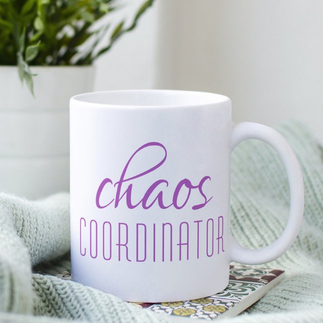Caneca De Café Coordenador do Caos - Lâmina de Café Roxo (Criador carregado)
