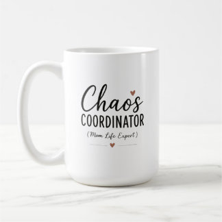 Caneca De Café Coordenadora do Caos Tipografia da Vida Divertida 