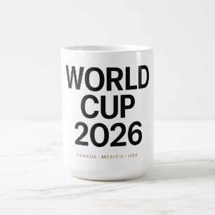 Caneca De Café Copa do Mundo 2026 Um Jogo Três Nações Minimalista