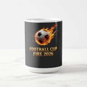 Caneca De Café Copa do Mundo de Futebol Fogo 2026 Bola de Futebol