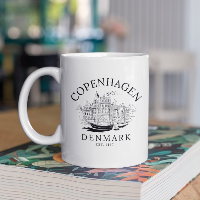 Caneca De Café Copenhagen Denmark Landscape (Criador carregado)