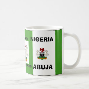 Caneca De Café cópia da bandeira de Nigéria, Nigeria_coa,