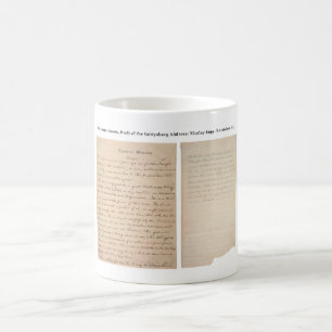 Caneca De Café Cópia de Nicolay do endereço de Gettysburg (1863
