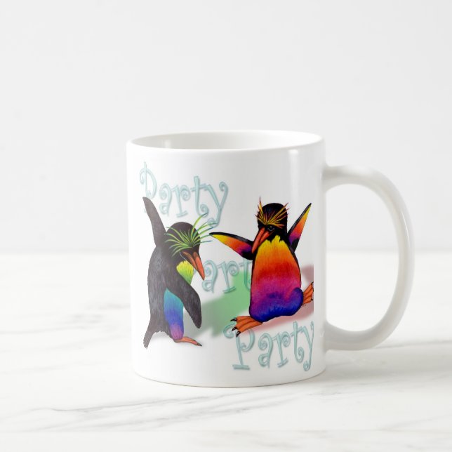 Caneca De Café cópia do partido dos pinguins da dança (Direita)