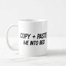 Caneca De Café Copiar + Colar-me na cama Engraçado pelo Office Co