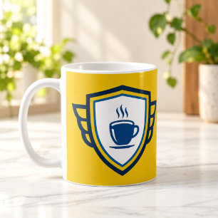 Caneca De Café Copo Amarelo Escudo do Super-Herói Café Herói
