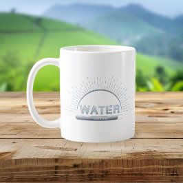 Caneca De Café Copo Azul Dia Bom Lembrete de Água