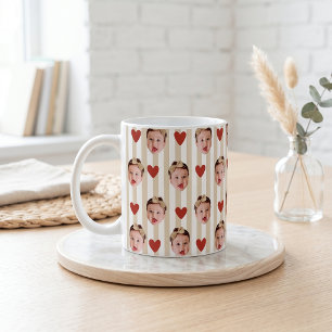 Caneca De Café Copo com Faixa de Foto Personalizada Bebê Fofo