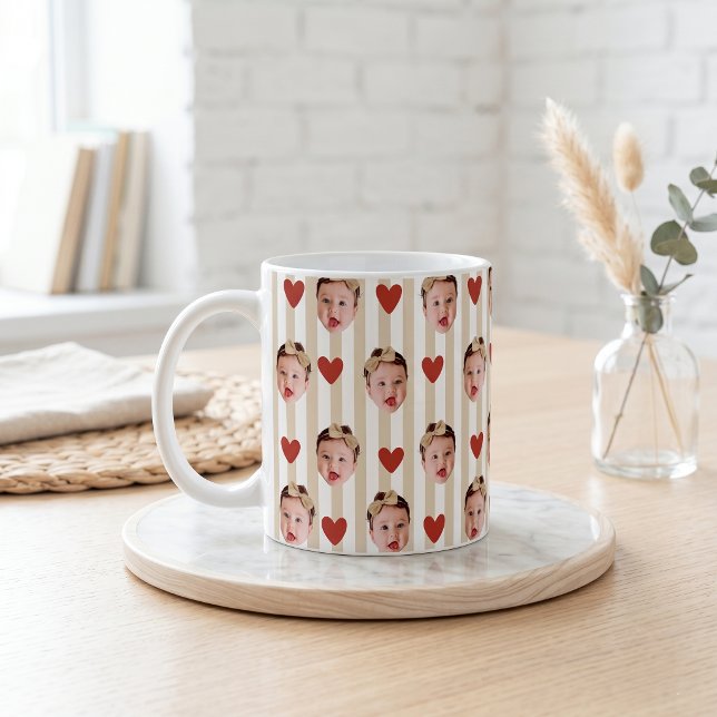 Caneca De Café Copo com Faixa de Foto Personalizada | Bebê Fofo (Criador carregado)