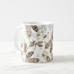 Caneca De Café Copo da libélula do vintage