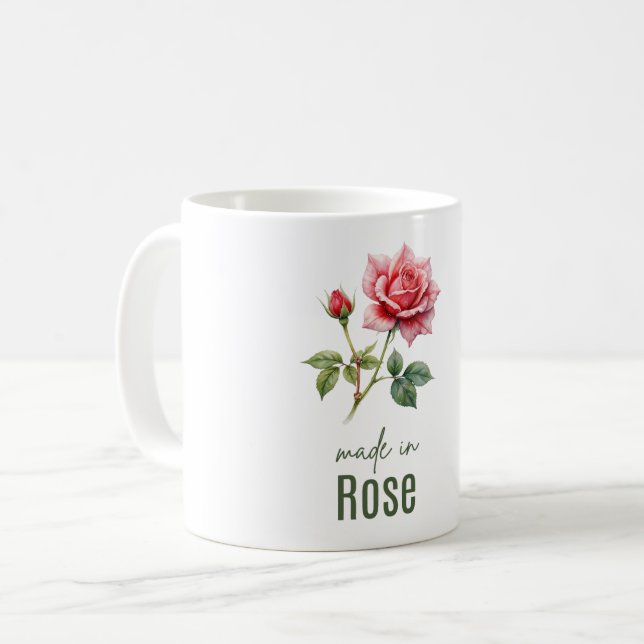 Caneca De Café Copo de Agradecimento Plano da Flor de Nascimento  (Frente Esquerda)