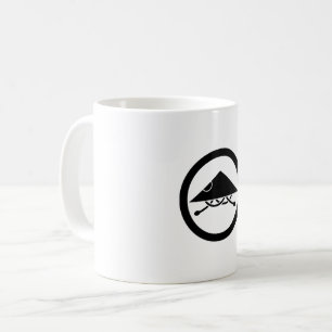 Caneca De Café Copo de café com capacete Ashigaru em círculo