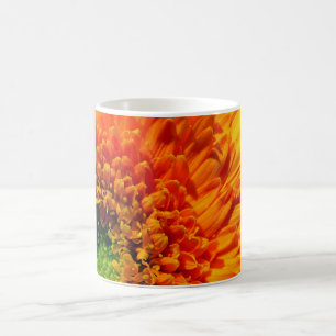 Caneca De Café Copo de café da margarida alaranjada