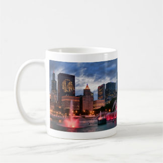 Caneca De Café Copo de café da skyline de Chicago