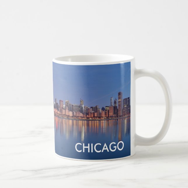 Caneca De Café Copo de café da skyline de Chicago (Direita)
