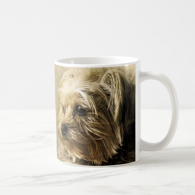 Caneca De Café Copo De Café De Cãezinho Yorkie (Direita)