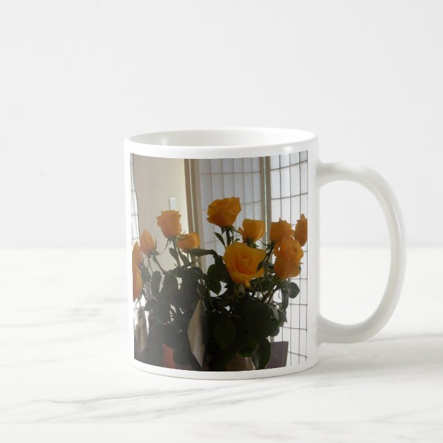 Caneca De Café Copo de café dos rosas amarelos (Direita)