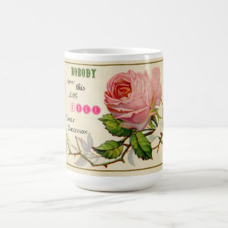 Caneca De Café Copo de café gasto cor-de-rosa dos rosas do