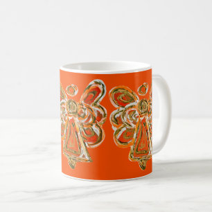 Caneca De Café Copo de Café Personalizado do Angel Orange Guardia