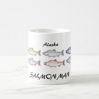 CANECA DE CAFÉ COPO DE CAFÉ SALMON DO HOMEM DE ALASKA