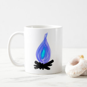 Caneca De Café Copo de Fogo Azul