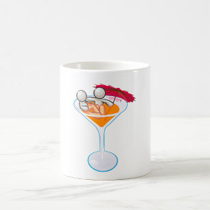 Caneca De Café Copo de Martini de Coquetel Tropical Personagem de