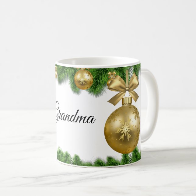 Caneca De Café Copo de Natal da Vovó (Frente Esquerda)