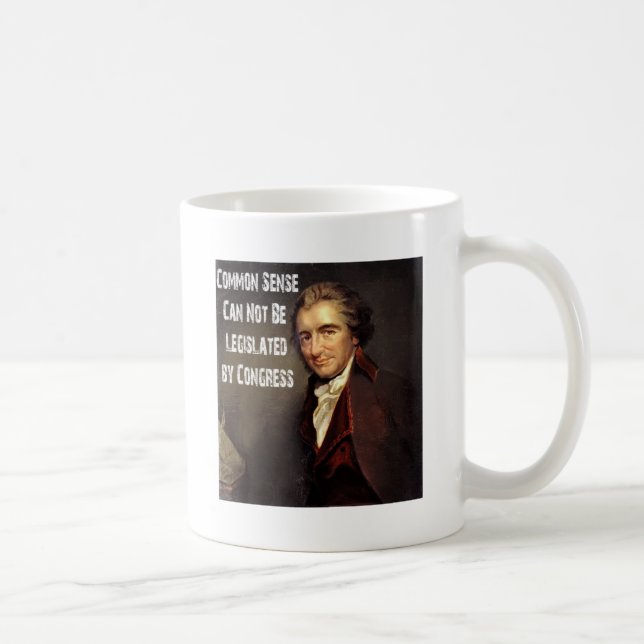 Caneca De Café Copo do senso comum de Thomas Paine (Direita)