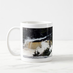 Caneca De Café Copo do Upper Tahquamenon Falls no inverno