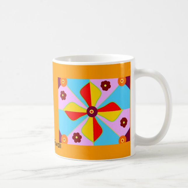Caneca De Café Copo feliz de Diwali (Direita)