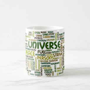 Caneca De Café Copo inspirador da nuvem da palavra dos Desiderata