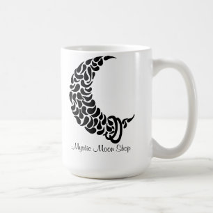 Caneca De Café Copo místico do logotipo da loja da lua