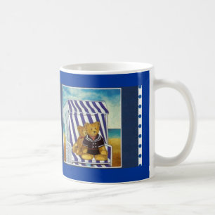 Caneca De Café Copo motivo de aguarela “Teddys em Strandkorb "