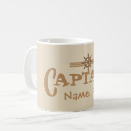Caneca De Café Copo personalizado capitão do barco