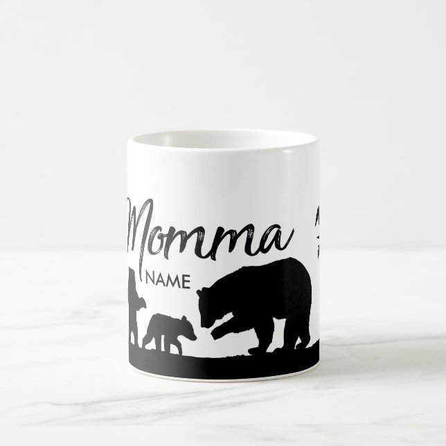 Caneca De Café Copo personalizado do urso de Momma (Centro)